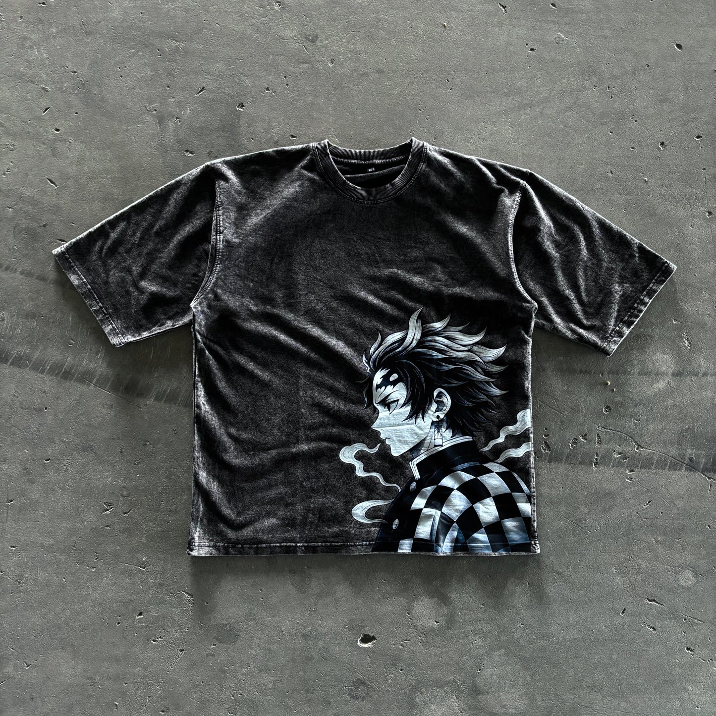 Tanjiro / Acid Wash Oversized Tee