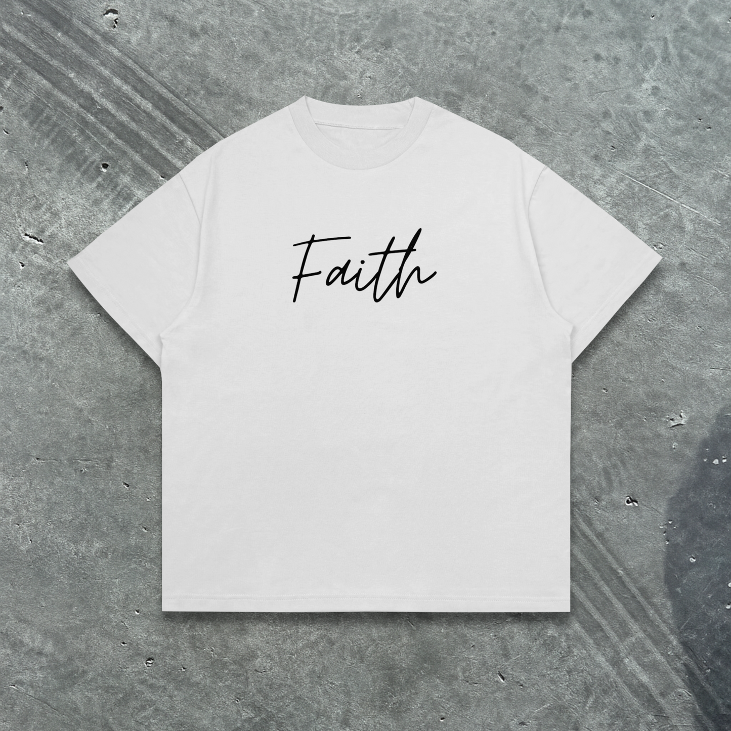 "FAITH" OVERSIZED TEE (WHITE)