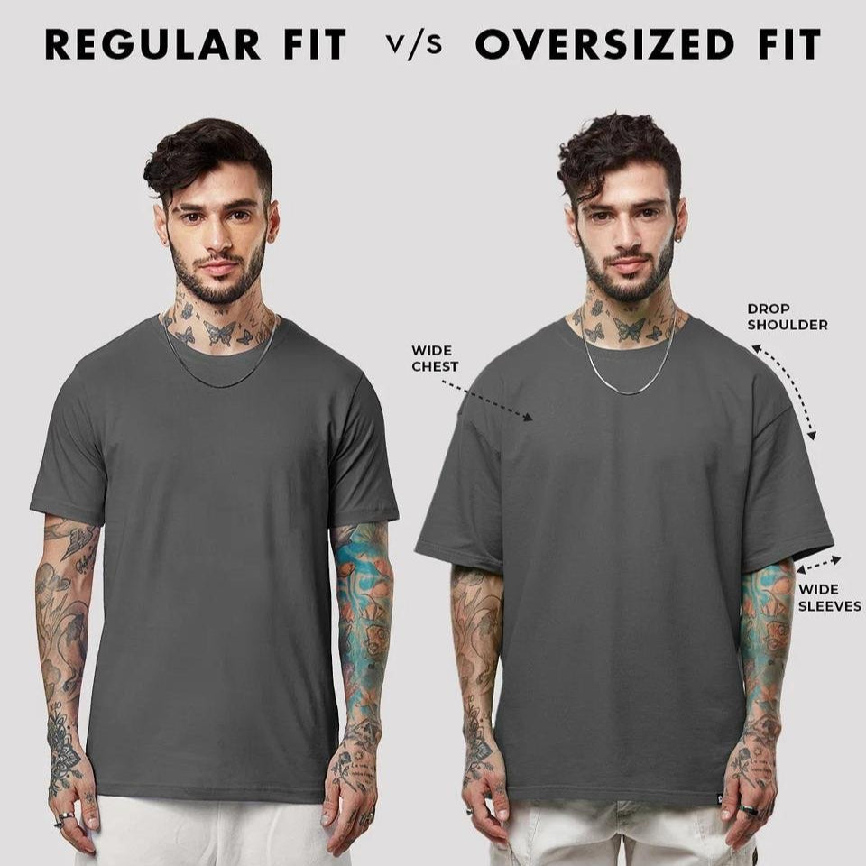 "CROSSED" OVERSIZED TEE (BLACK)