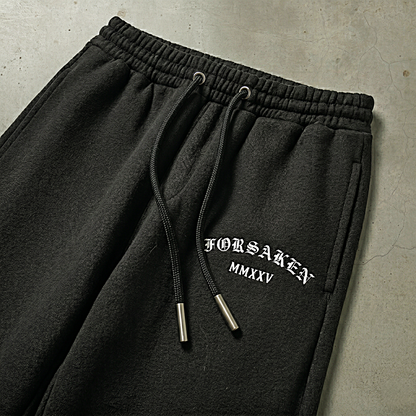 BLACK STRAIGHT FIT SWEATPANTS