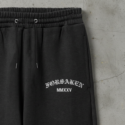 BLACK STRAIGHT FIT SWEATPANTS